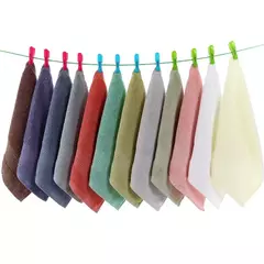 Soft Square Face Towel for Kids, 100% Algodão, Toalha de Mão, Face Wash, Child Washcloth, Pure Absorvente, Facial Care, Home, 34x34cm - Wolf Magazine