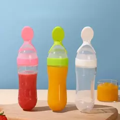 Baby Feeding Bottle com Fruit Chupeta Set, Toddler Spoon, Legumes frescos, Kids Feeder Supplies, 4Pcs - comprar online