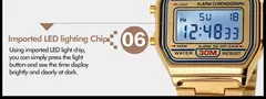 Skmei-Relógio digital à prova d'água para homens, pulseira de aço inoxidável, display LED, relógios esportivos casuais, moda, 1123