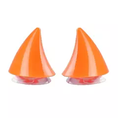 Imagem do 2 pçs capacete da motocicleta bonito canto chifre de borracha decoração motocross rosto cheio fora da estrada capacete decoração moto acessórios do carro