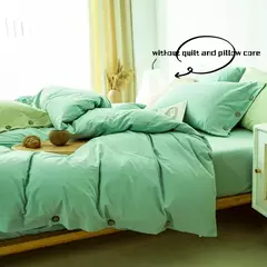 Conjunto de edredão duplo, Conjunto de cama de algodão torção sólida, Quilt Cover King Size, 100% Algodão, 220x240, 3Pcs - loja online
