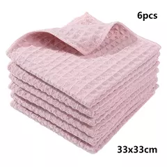 Imagem do Homaxy-Microfiber Kitchen Towels, Thick Magic Dishcloth, Toalha de limpeza doméstica, Pano de lavagem macio, Absorvente polonês, Pano limpo, 6pcs