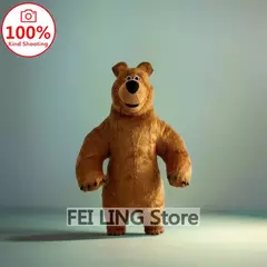 Gigante de pelúcia marta urso inflável mascote traje cos rpg halloween diversão festa urso branco traje 300cm na internet