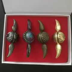 Harry Potter Time Turner Ampulheta Emblema De Metal, Conjuntos De Anéis De Broche, Varinha Mágica De Quadribol, Chaveiro De Pedra Mágica, Colar Caixa De Presente - loja online
