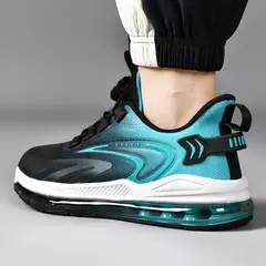Tênis de corrida acolchoados para homens, tênis antiderrapantes, botões rotatórios, adequados para exterior, casual, conforto, alta qualidade, venda quente na internet