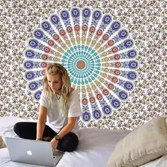 Imagem do Mandala Tapeçaria para Decoração de Casa, Beach Yoga Mat, Colcha de Mesa, Pendurado, Boêmia, Indiano, Hippie, Quente, Novo, 210x148cm