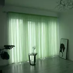 Imagem do Cortinas transparentes de tule para sala de estar, cortina transparente para janela, haste de bolso, painel de quarto, decoração de tecido
