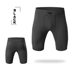 Shorts de compressão rápida para homens, calças justas para musculação, leggings fitness, cintura elástica, calças esportivas, ginásio correndo na internet