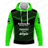 Moletons com capuz masculino e feminino, Forças de Corrida Kawasaki, Esportes Radicais, Nova Edição, 2024