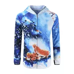 Camisa de pesca com capuz manga longa masculina, proteção UV, secagem rápida, impressão digital, impermeável, personalizada, por atacado - comprar online
