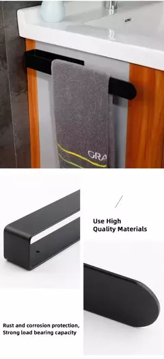 Toalheiro não perfurado toalheiro banheiro rack auto-adesivo banheiro cozinha toalha de mão rack itens domésticos na internet