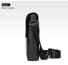 Bolsa crossbody impermeável para homens, cor sólida, grande capacidade, pasta portátil, armazenamento de couro PU, sacos de ombro, meninos
