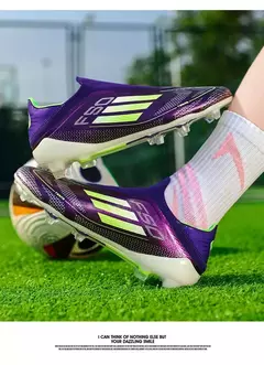 Imagem do Sapatilhas de futebol antiderrapantes unissex, bota de futebol profissional, sapatilha leve confortável, ao ar livre, campo, profissional, original, TF, FG, homens, campo, original