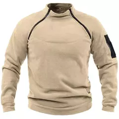 Jaqueta tática de lã masculina, zíperes quentes, casaco à prova de vento, moletom térmico, roupas ao ar livre, pulôver de caminhada - Wolf Magazine
