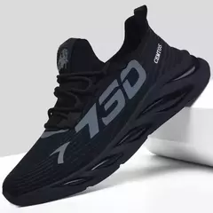 Calçado esportivo masculino casual de malha leve, respirável, legal, correndo, sola macia, confortável, antiderrapante, moda masculina, verão na internet