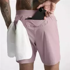 Shorts Jogger Quick Dry masculino, calças curtas para musculação, com bolso com zíper, ginástica fitness, verão 2022 na internet