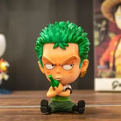 Bandai q versão uma peça luffy usopp nami robin chopper sanji brooke ace anime feito à mão figura de pvc brinquedos modelo boneca - comprar online
