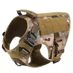 Arnês militar grande para treinamento de cães, colete para animais de estimação, buldogue francês, pastor alemão malinois, acessórios táticos para cães - loja online