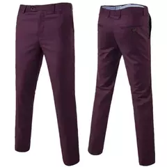 Calça masculina monocromática de terno de negócios, calça casual masculina, boutique, fina, alta qualidade, nova moda, 2023 - comprar online