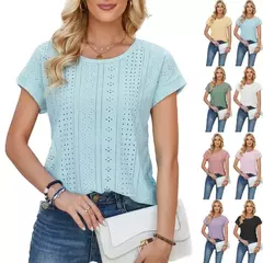 Blusas vintage de grandes dimensões para mulheres, monocromáticas, casuais e soltas, camisas elegantes para jovens, tops femininos, moda, verão, 2024