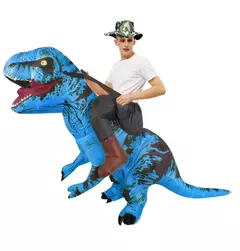 Adulto trajes de dinossauro inflável halloween anime festa cosplay disfraz purim mascote listrado role play roupas para homem mulher