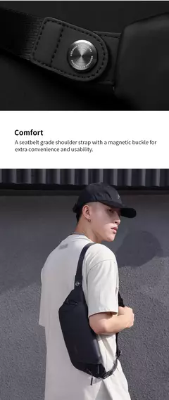 Kingons-Bolsa de ombro crossbody impermeável, bolsas simples, hip-hop, minimalista superior, bolsa de peito legal, moda - Wolf Magazine