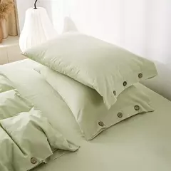 Conjunto de edredão duplo, Conjunto de cama de algodão torção sólida, Quilt Cover King Size, 100% Algodão, 220x240, 3Pcs - comprar online