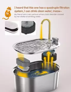 Fonte de água inteligente para gatos, bebedor automático para gatos, alimentador de água para animais de estimação, fonte potável para gatos e cães - loja online