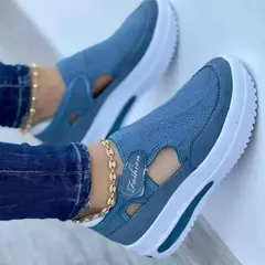 Sapatos casuais vermelhos, marca de moda respirável feminina, plataforma de sandálias femininas de verão, sapatos vulcanizados, novos sapatos esportivos femininos - comprar online