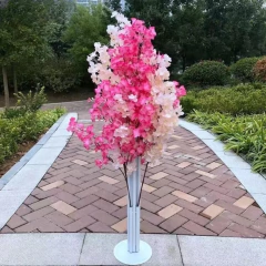 Para decorações de festa de casamento alto conjunto de árvore de flor de cerejeira artificial de 10 peças peças centrais de pilar de corredor - loja online