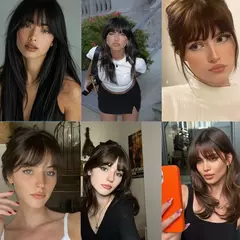 Franja sintética peruca peruca franja grampo de cabelo falso em extensões de franja de cabelo falso natural mulher franja uso diário resistente ao calor - comprar online