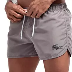 Calção de banho com cordão masculino, roupa de banho, shorts de banho, shorts respiráveis, surfe de verão, calções de praia, calças esportivas - loja online