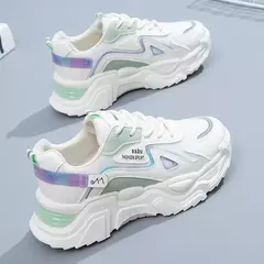 Sapatilhas de plataforma para mulheres, sapatilhas casuais para senhoras, sapatos baixos, verde, 2023 - Wolf Magazine