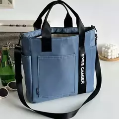 Bolsa de lona impermeável para aluna, grande capacidade, bolsa de ombro, nylon, simples, moda, sacos do mensageiro, sacola casual, novo, 2024 na internet