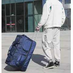 Bolsa de viagem de grande capacidade, tecido oxford, dobrável, repelente de água, resistente ao desgaste, bolsa de bagagem expansível, bolsa de negócios - Wolf Magazine