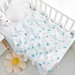 Bebê recém-nascido Swaddle Blanket, Algodão De Musselina De Duas Camadas, Gaze De Banho Infantil, Envoltório Infantil, Capa Do Carrinho, Macio, 110x120cm na internet