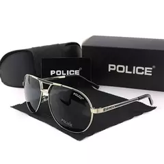 Imagem do Óculos Polarizados Police Sunglasses para Homens e Mulheres, Metal Sun Glasses, Travel Eyewears, Pilot Goggle, Proteção UV 400, Alta Qualidade, P8480