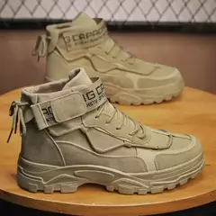Botas de combate tático ao ar livre masculinas, sapatos de caminhada, botas de tornozelo, luz, sem deslizamento, deserto, inverno