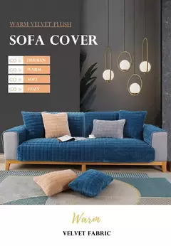 Capa de sofá de veludo universal xadrez de pelúcia antiderrapante e espessa para a sala de estar Capa de sofá de flanela quente para o apoio de braço da toalha de costas macia e confortável sem perda de cabelo pode ser