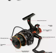 Fundição de longa distância, copo de fio de metal de alívio de força dupla de freio dianteiro e traseiro, carretel de pesca, vara marítima, suprimentos de carretel de pesca - comprar online