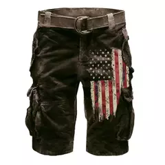 Calça masculina solta de algodão cargo, shorts casuais para esportes ao ar livre, confortável, tamanho grande, níquel, verão - comprar online