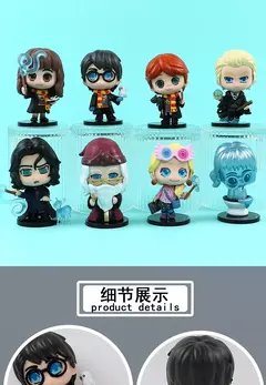 Harry Potter figura definida para decoração de carro, Hermione, Ron, Dumbledore, Snape, Luna, Malfoy, boneca de brinquedo, novo, 8pcs, conjunto, 2024 - Wolf Magazine