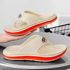Chinelos masculinos de sola grossa, sandálias antiderrapantes, sapatos casuais ao ar livre, chinelos de praia leves e confortáveis, novos, verão - comprar online