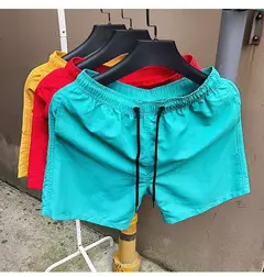 Calção esportivo masculino de seda no gelo, shorts de praia leves, respiráveis, cor doce, para surf, solto, tamanho extra grande, verão - Wolf Magazine