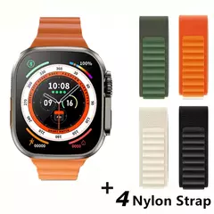 2024 novo relógio inteligente 9 ultra pro max gen 2 49mm tela amoled smartwatch alta taxa de atualização carregamento sem fio das mulheres dos homens para o esporte - comprar online