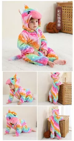 Macacão de flanela para bebés, Macacão Kigurumi, Macaco, Unicórnio, Vaca, Leão, Animal Cosplay, Pijama para 1 a 4 anos Crianças, Meninos, Inverno - loja online