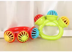 Imagem do Bebê recém-nascido chocalho bola brinquedos, segurando a mão Bell, brinquedos sensoriais, materiais de segurança para crianças, 0-24 meses, 4pcs