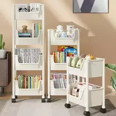 Armário De Armazenamento De Fenda Estreita, Estante De Carrinho, Rack De Canto De Cozinha, Banheiro, Sala De Estar, Organizador De Casa - comprar online