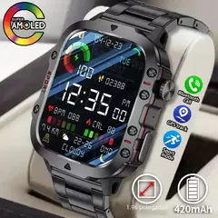 Xiaomi-relógio inteligente militar para homens, IP68, 5ATM, esportes ao ar livre, rastreador de fitness, monitor de saúde, 1,96 ", chamada BT, novo, 2021