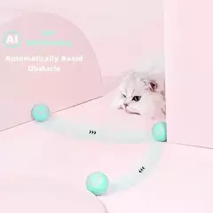 Gato inteligente rolando bola brinquedos recarregável gato brinquedos bola de movimento auto-movimento gatinho brinquedos para interior interativo jogando 2024 4
